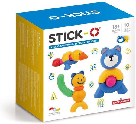 Magformers Stick-O Zestaw Z Niedźwiedziem 10El