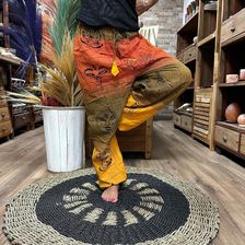 Zdjęcie Luźne Spodnie do Jogi Unisex Pomarańczowe - Kosów Lacki