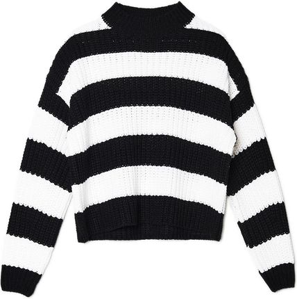 Cropp - Czarno-biały sweter w paski - Czarny