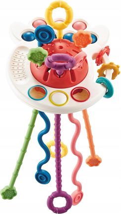 Dumel Ośmiornica Zabawka Sensoryczna Przeciąganie Linki Montessori Gryzak