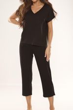 Zdjęcie Piżama damska De Lafense 694 czarna (S) - Radzyń Podlaski