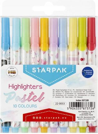 Zakreślacz 10 Mix Kolorów Pastel Starpak 507199