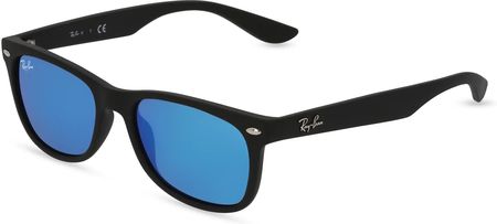 Ray-Ban Junior RJ 9052S NEW WAYFARER okulary przeciwsłoneczne dla nastolatków, Oprawka: Tworzywo sztuczne, czarny