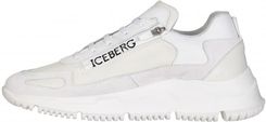 Ranking ICEBERG skórzane włoskie sneakersy NOWOŚĆ WHITE Popularne włoskie buty