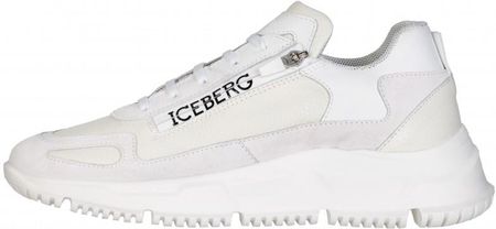ICEBERG skórzane włoskie sneakersy NOWOŚĆ WHITE