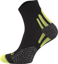 Zaawansowane skarpety biegowe RUNNING RAID 50% MERINO oddychające, płaskie szwy - Czarne