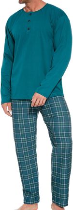 Bawełniana piżama męska Cornette 458/252 zielona (S)