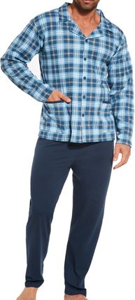 Rozpinana piżama męska Cornette 114/63 niebieska (2XL)