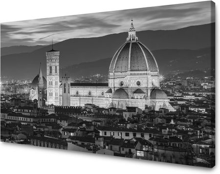 Mpink Obraz Na Płótnie Architektura Florencja Katedra Czarno Białe 60X40 Cm 6023