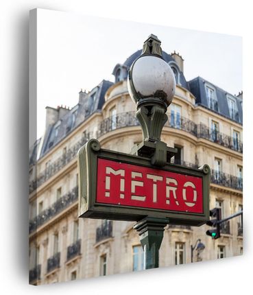 Mpink Obraz Na Płótnie Architektura Paryż Metro 60X60 Cm 6401
