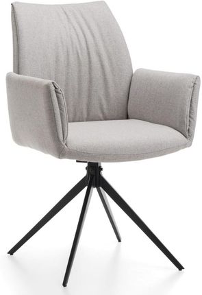 krzesło PRATO tapicerowane tkanina typu sawana szare
