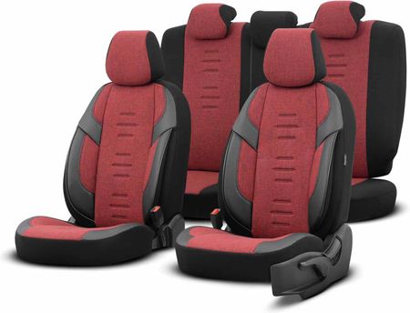 Otom Komplet Pokrowców Na Fotele Samochodowe Throne 103 Red 3-Zip