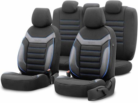 Otom Komplet Pokrowców Na Fotele Samochodowe Individual 203 Black/Blue 3-Zip