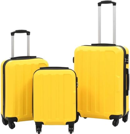 Zestaw twardych walizek, 3 szt., żółte, ABS
