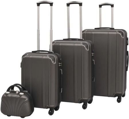 Zestaw walizek na kółkach w kolorze antracytowym, 4 szt.