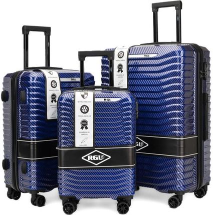 Zestaw 3 walizek KEMER RGL PC1 Granatowy