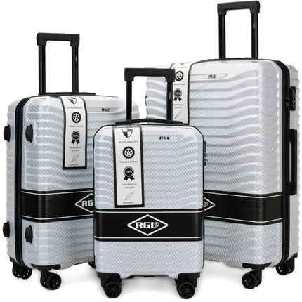 Zestaw 3 walizek KEMER RGL PC1 Biały