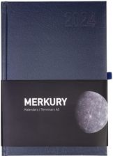 Zdjęcie Kalendarz 2024 książkowy A5 układ dzienny Opus "Merkury" granatowy - Łazy