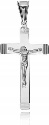 Silvex Srebrny Krzyżyk Krzyż Z Panem Jezusem Diamentowany
