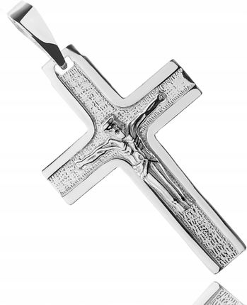 Silvex Srebrny Krzyż Krzyżyk Krucyfiks Z Panem Jezusem