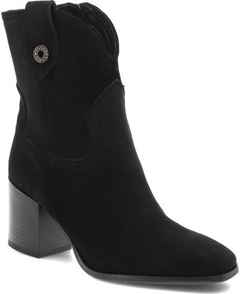 Czarne Botki Karino Damskie Modne Obuwie Jesienne