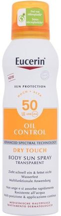 Eucerin Sun Oil Control Body Spray Dry Touch Spf50 Preparat Do Opalania Ciała 200Ml