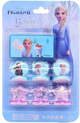 Disney Elsa Stemple Pieczątki Kraina Lodu 6Szt. Poduszka