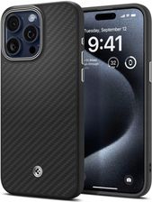 Spigen Etui Do Iphone 15 Pro Enzo Aramid Karbon Magsafe Case Czarne