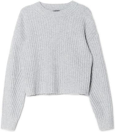 Cropp - Szary sweter basic - Jasny szary
