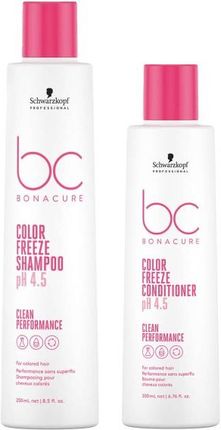 Schwarzkopf Professional Bonacure Color Freeze Zestaw Ułatwiający Rozczesywanie Włosów Farbowanych | Szampon 250Ml + Odżywka 200Ml
