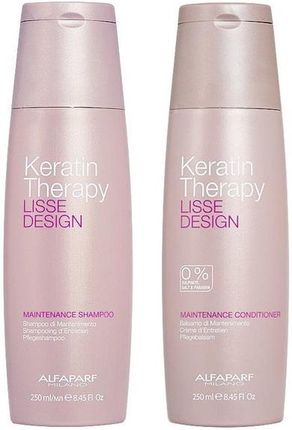 Alfaparf Keratin Therapy Maintenance Zestaw Podtrzymujący Efekt Wygładzenia Włosów: Szampon 250Ml + Odżywka 250Ml