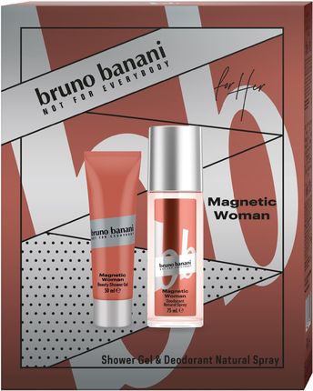 Coty Bruno Banani Zestaw Prezentowy Magnetic Woman Dezodorant Naturalny Spray 75Ml+Żel Pod Prysznic 50Ml