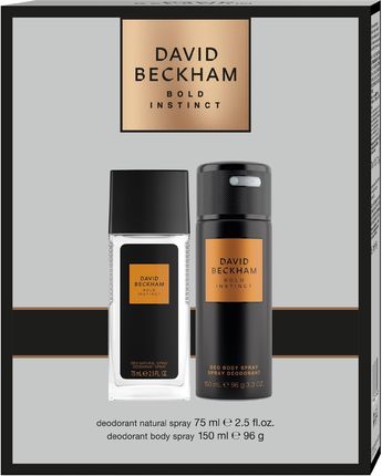 Coty David Beckham Zestaw Prezentowy Bold Instinct Dezodorant Naturalny Spray 75Ml+Dezodorant Body 150Ml
