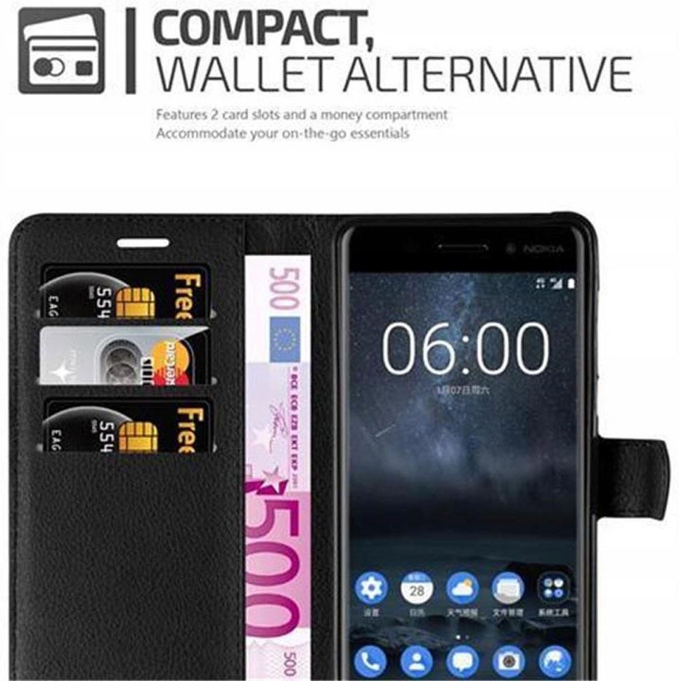 Cadorabo Custodia Libro Per Nokia 6 2017, Effetto Pelle 'BRUNO PIETRA', Con Chiusura Magnetica E Supporto