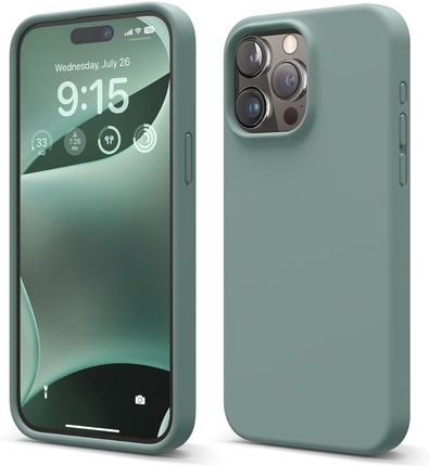Elago Silikonowe Etui Premium Do Iphone’A 15 Pro Max W Kolorze Ciemnozielonym