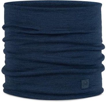 Komin wielofunkcyjny z wełny merynosów Buff Merino Heavyweight Solid Night Blue