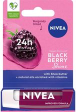 Zdjęcie Nivea Pielęgnująca Pomadka Do Ust Blackberry Shine 4.8G - Poniec