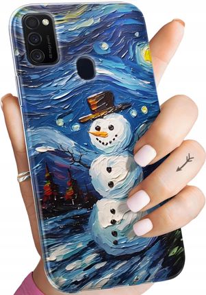 Hello Case Etui Do Samsung Galaxy M21 Bałwan Zima Śnieg