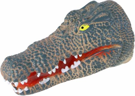 Leantoys Pacynka Na Rękę Krokodyl Zwierzątko Szary - zdjęcie 2
