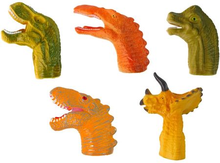 Leantoys Pacynki Na Palce Dinozaury Zwierzęta 5Szt. - zdjęcie 2
