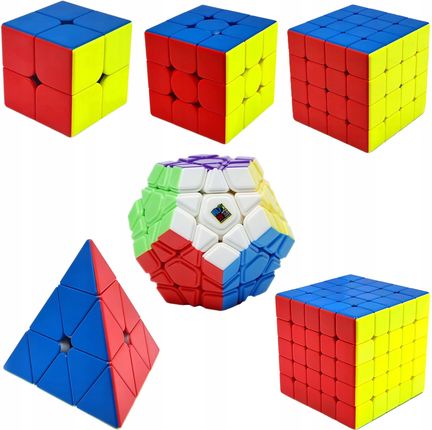 MoYu Zestaw Kostek 2x2 + 3x3 + 4x4 + 5x5 + Piramida + Megaminx 