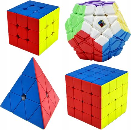 MoYu Zestaw Kostek 3x3 + 4x4 + Piramida + Megaminx 