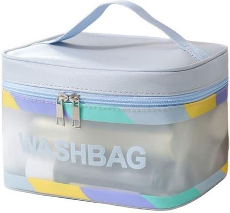 Kosmetyczka Rozkładana Washbag Kuferek Niebieska Ks73