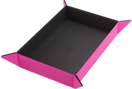 Gamegenic Magnetic Dice Tray - Rectangular - Black/Pink