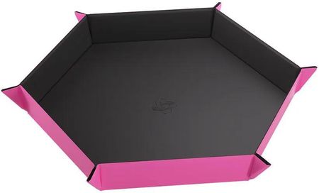 Gamegenic Magnetic Dice Tray - Hexagonal - Black/Pink