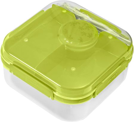 BRANQ - LunchBox - Pojemnik na żywność - Pojemnik śniadaniowy Lido - zielony - 18,5x18,5x8,5 cm - 1,6 L
