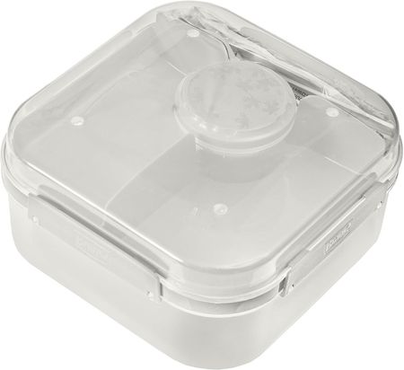 BRANQ - LunchBox - Pojemnik na żywność - Pojemnik śniadaniowy Lido - biel antyczna - 18,5x18,5x8,5 cm - 1,6 L