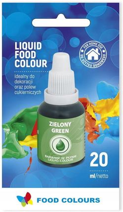 Food Colours Barwnik Spożywczy W Płynie Zielony 20ml Jadalny