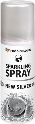 Food Colours Barwnik Spożywczy W Sprayu 50ml Jadalny Aerozolu Srebrny