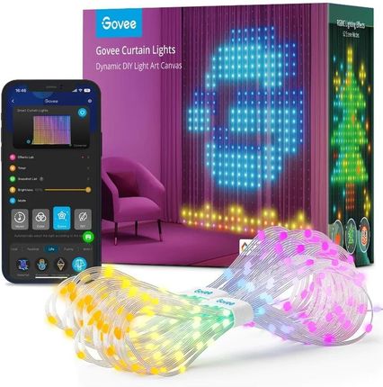 Govee Curtain Light Zasłona kurtyna LED Wi-Fi Bluetooth RGBIC IP65 H70B1